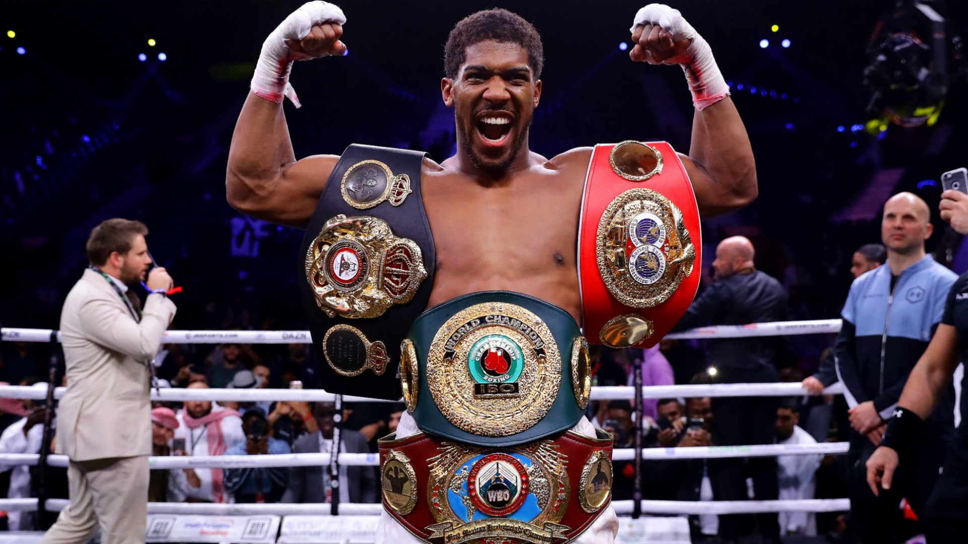 Anthony Joshua with Belts, Anthony Joshua HD, Anthony joshua png, Anthony Joshua 4 Championship Belts Boxing Champion